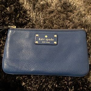 Blue Kate Spade wristlet